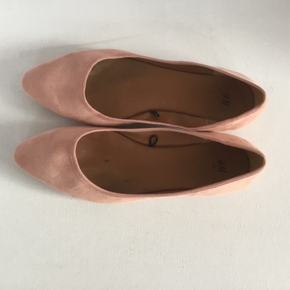 H&M Faux Suede Pink Flats 9.5 - Picture 7 of 9